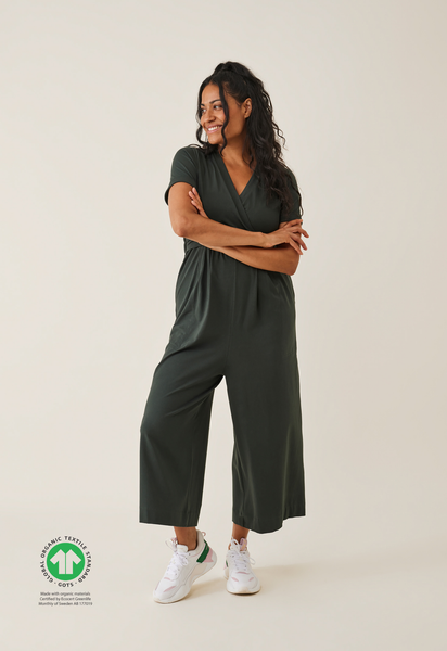 Umstandsjumpsuit mit Stillfunktion - Deep Green