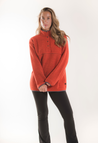 Wollflor-Pullover - Orange