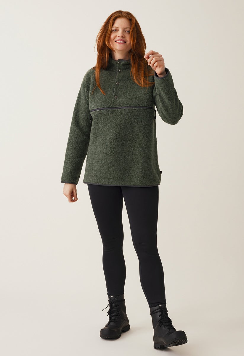 Wollflor-Pullover 90er - Grün