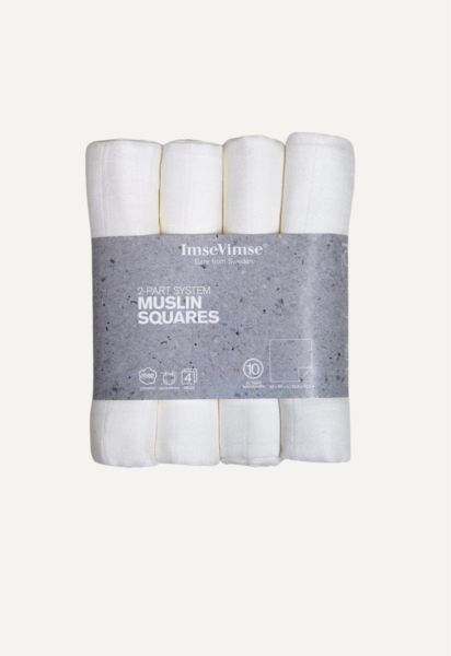 Muslin Diaper Squares - Weiß - 4p 