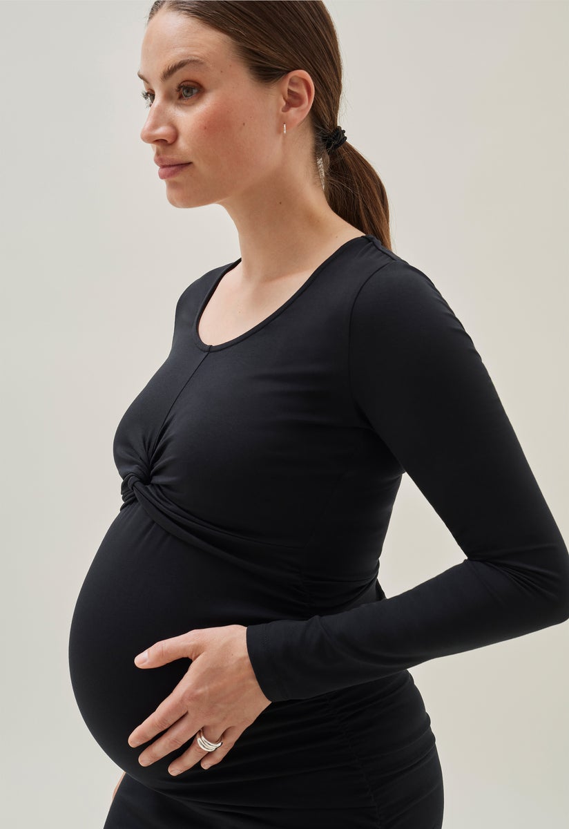 Bodycon-Umstandskleid - Schwarz