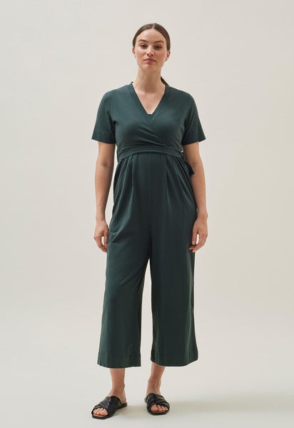 Umstandsjumpsuit mit Stillfunktion - Deep Green