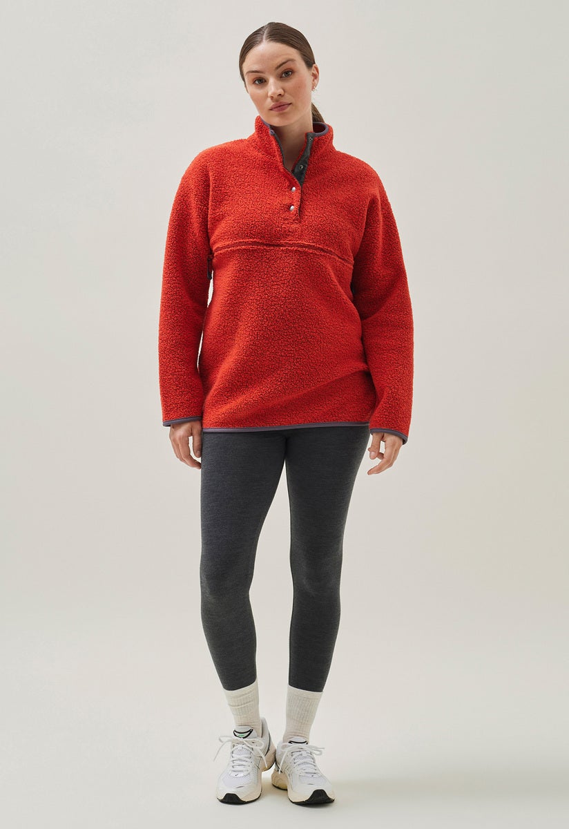 Wollflor-Pullover - Orange