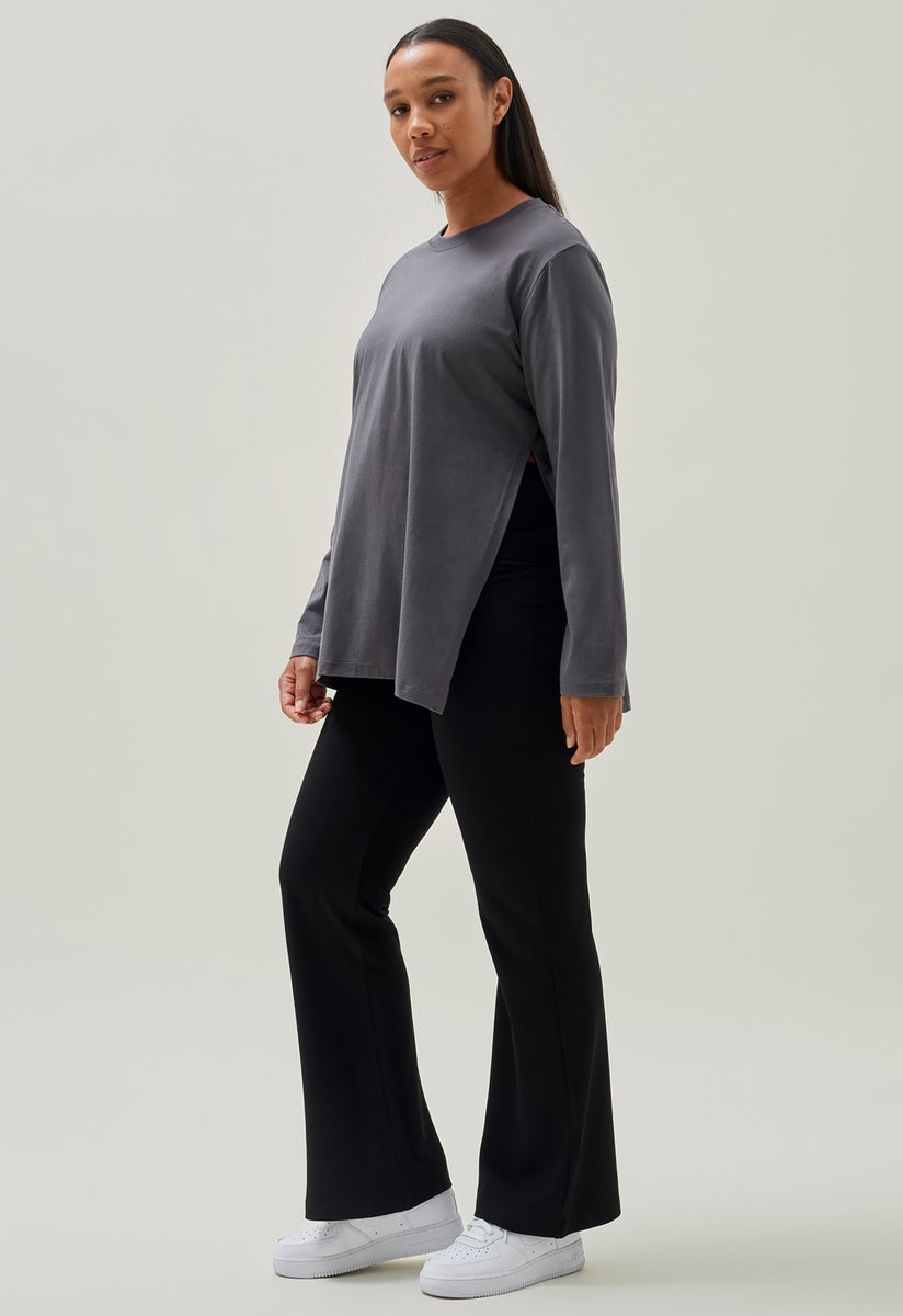 Umstandsshirt longarm - Grau