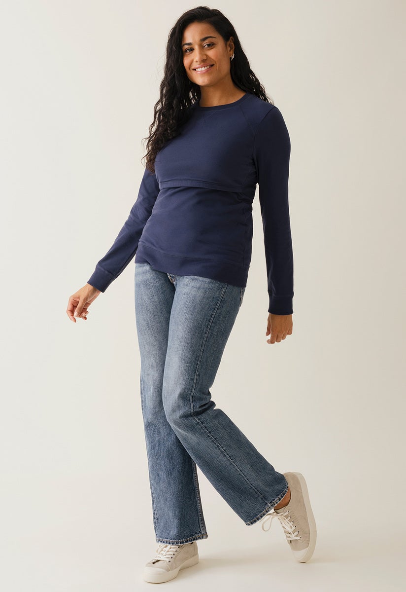 Still Sweatshirt mit Fleece - Navy Blau
