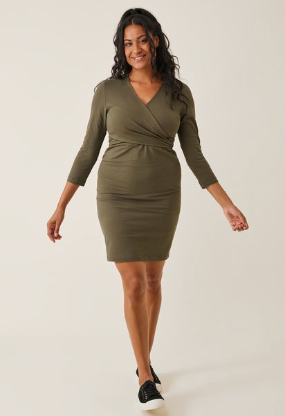 Wickelkleid - Green Olive
