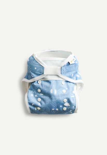Windel Cover - All in Two - Blau Teddy