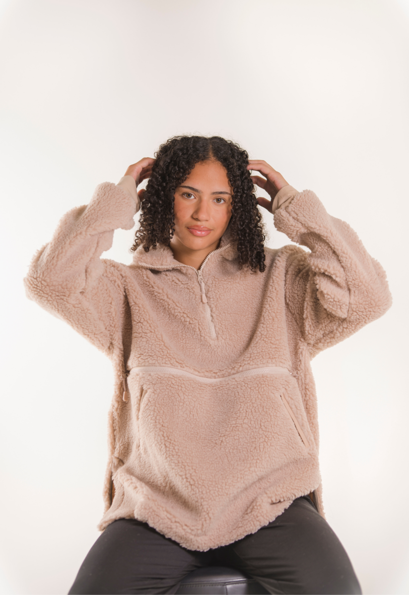 Pile Fleecepullover - Beige