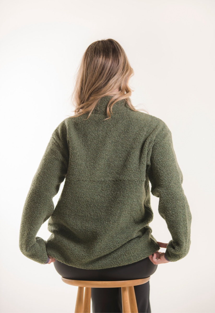 Wollflor-Pullover 90er - Grün