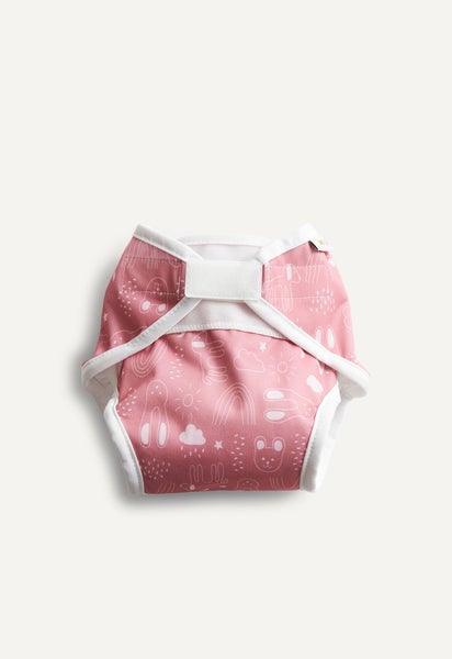 Überhosen für Frottee Stoffwindel - Rosa Teddy