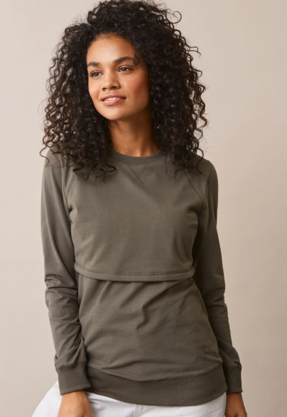 Still Sweatshirt mit Fleece - Olive Leaf
