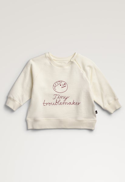 Baby pullover Tiny Troublemaker - Off white