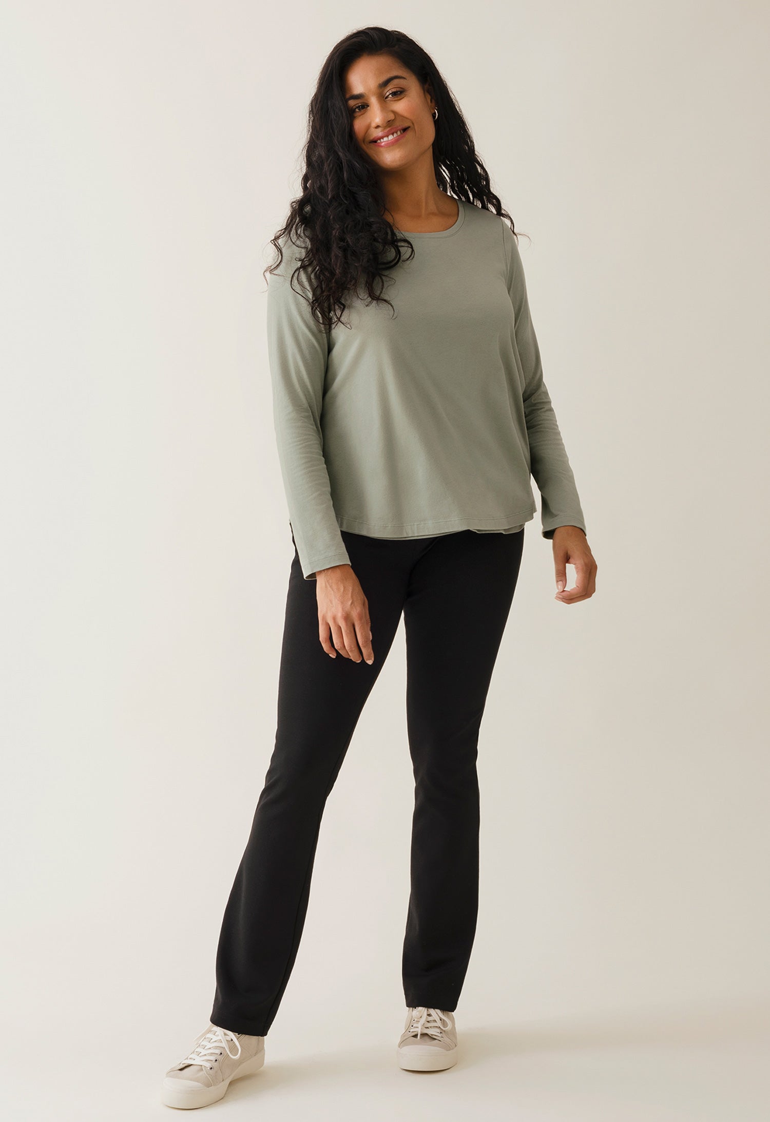 Umstandshose gerades Bein - Schwarz