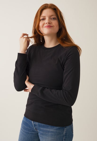 Still Sweatshirt mit Fleece - Schwarz