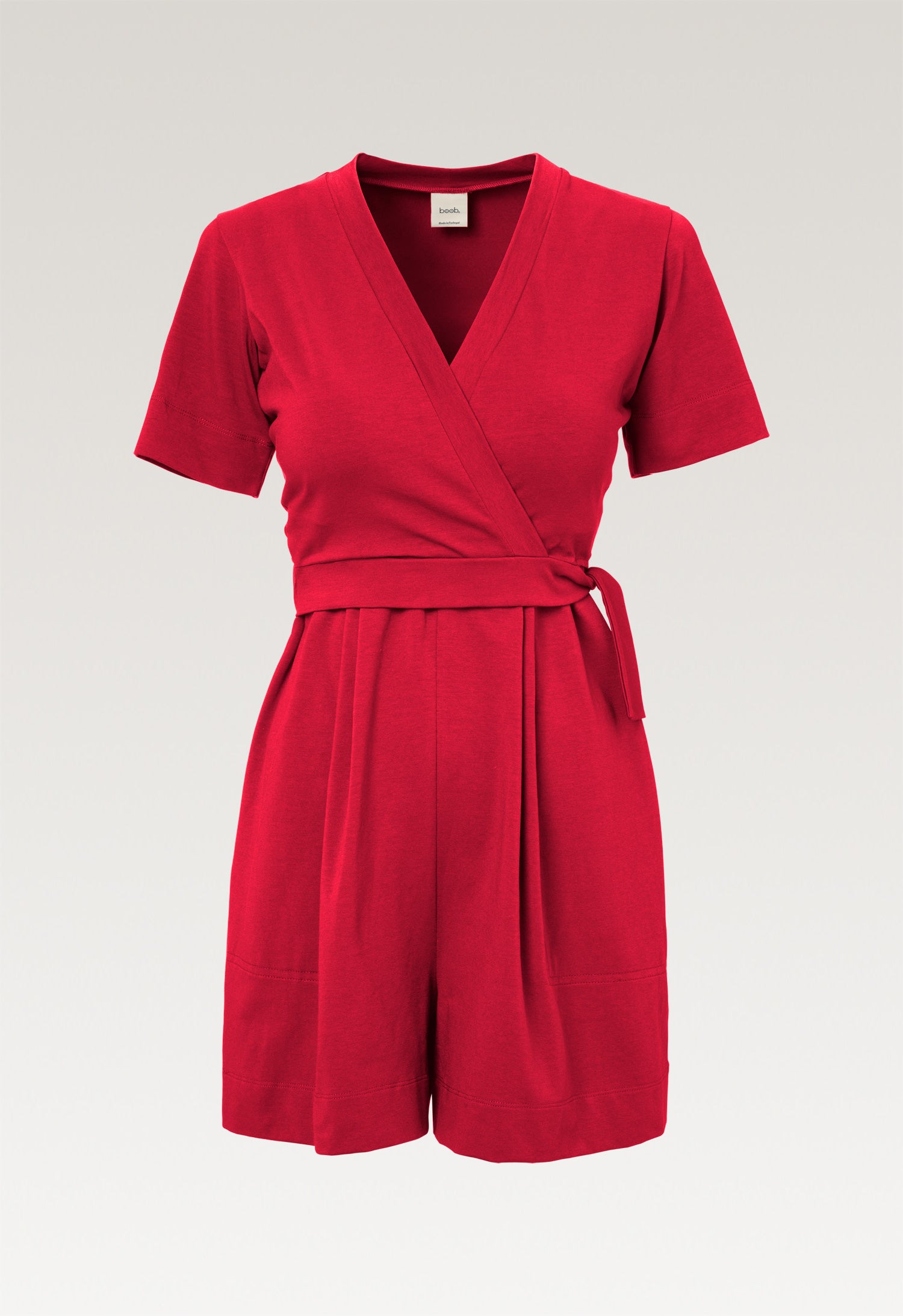 Kurzer Umstandsjumpsuit - French Red
