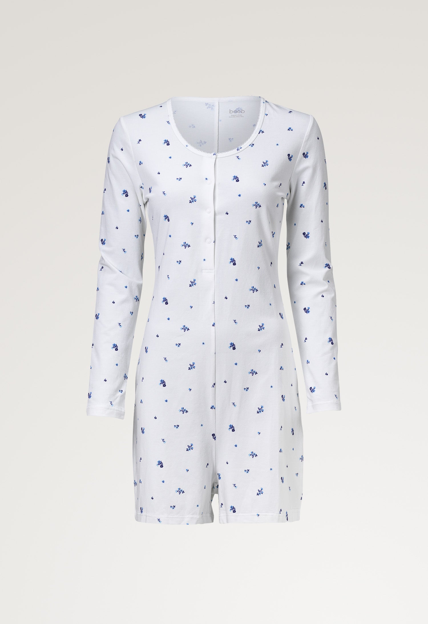 Umstandspyjama - Blumendruck