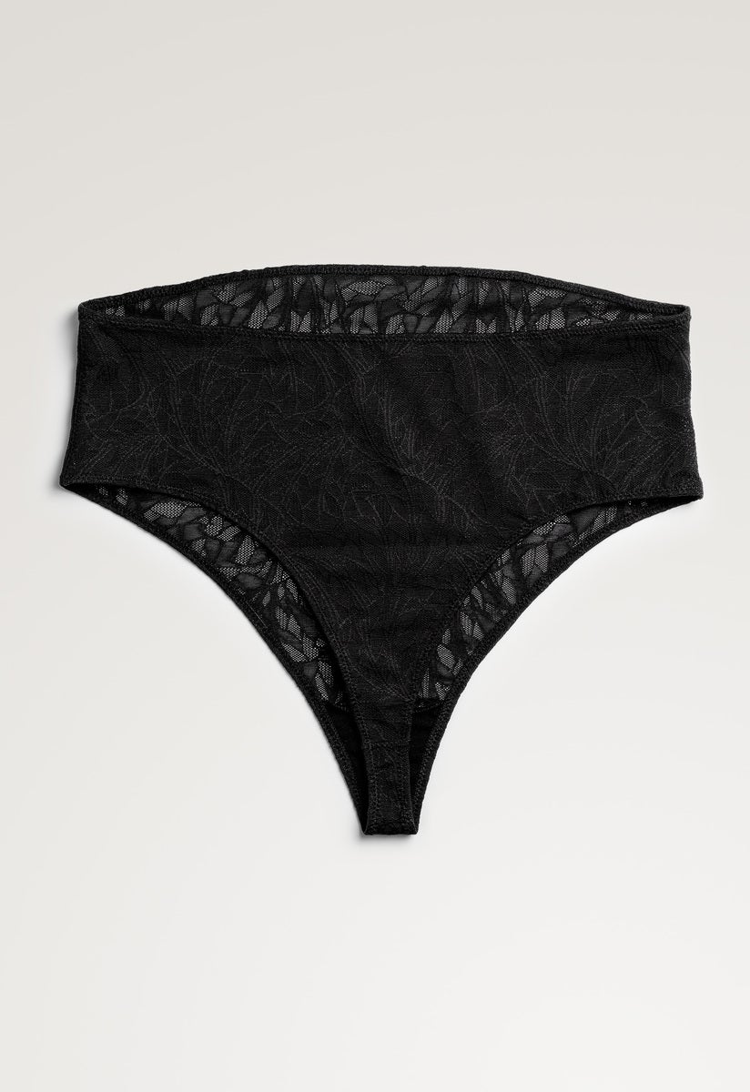 Umstandstanga Spitze - Schwarz