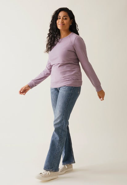 Still Sweatshirt mit Fleece - Lavendel