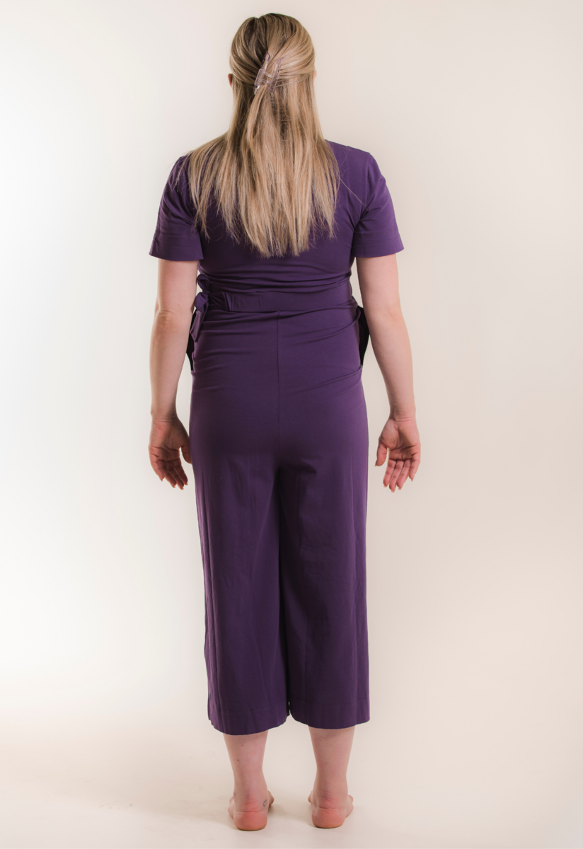 Umstandsjumpsuit mit Stillfunktion - Lila