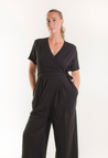 Umstandsjumpsuit mit Stillfunktion - Schwarz