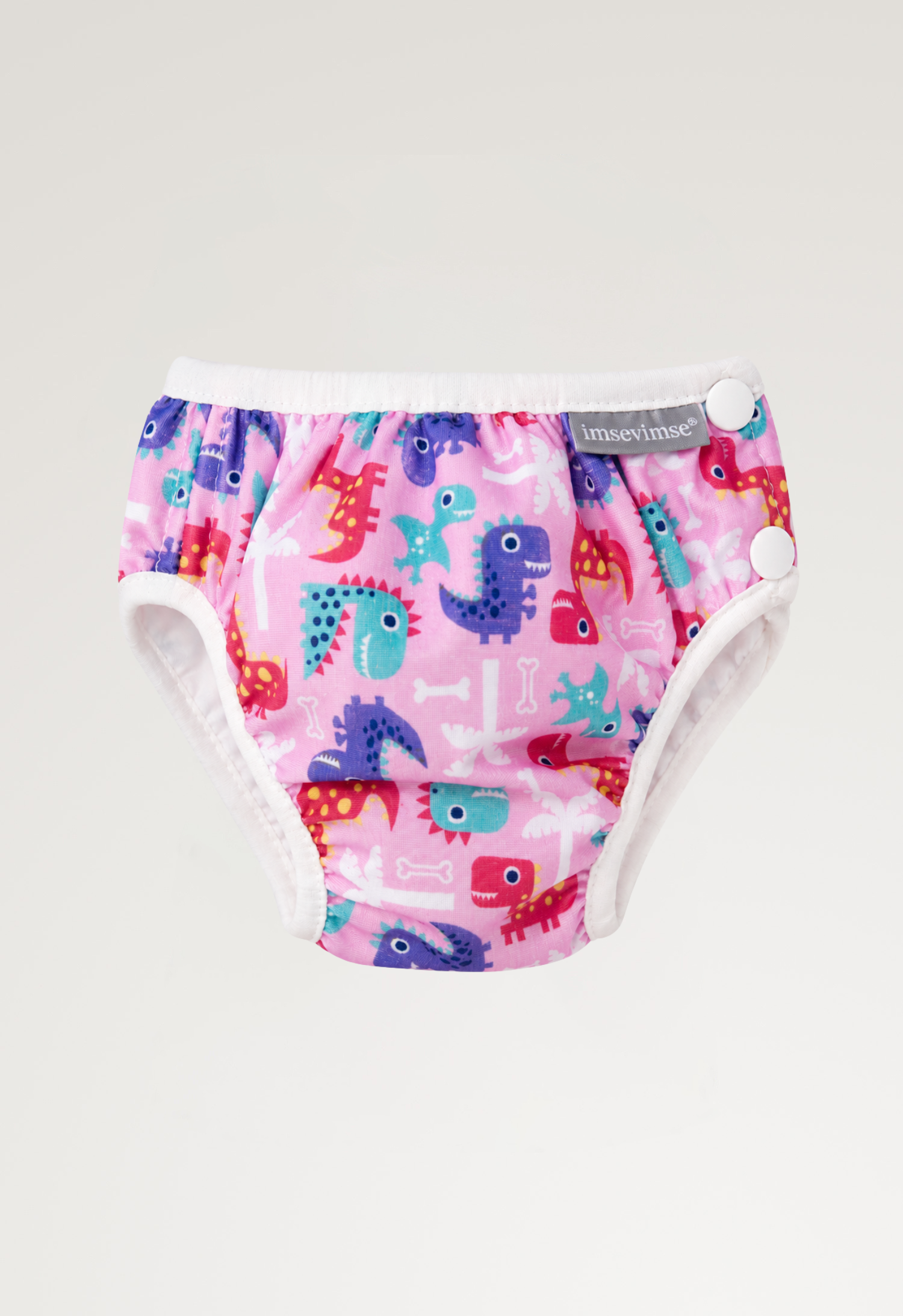 Schwimmwindel mit seitlichen Knöpfen - Pink Dino 6-8 kg