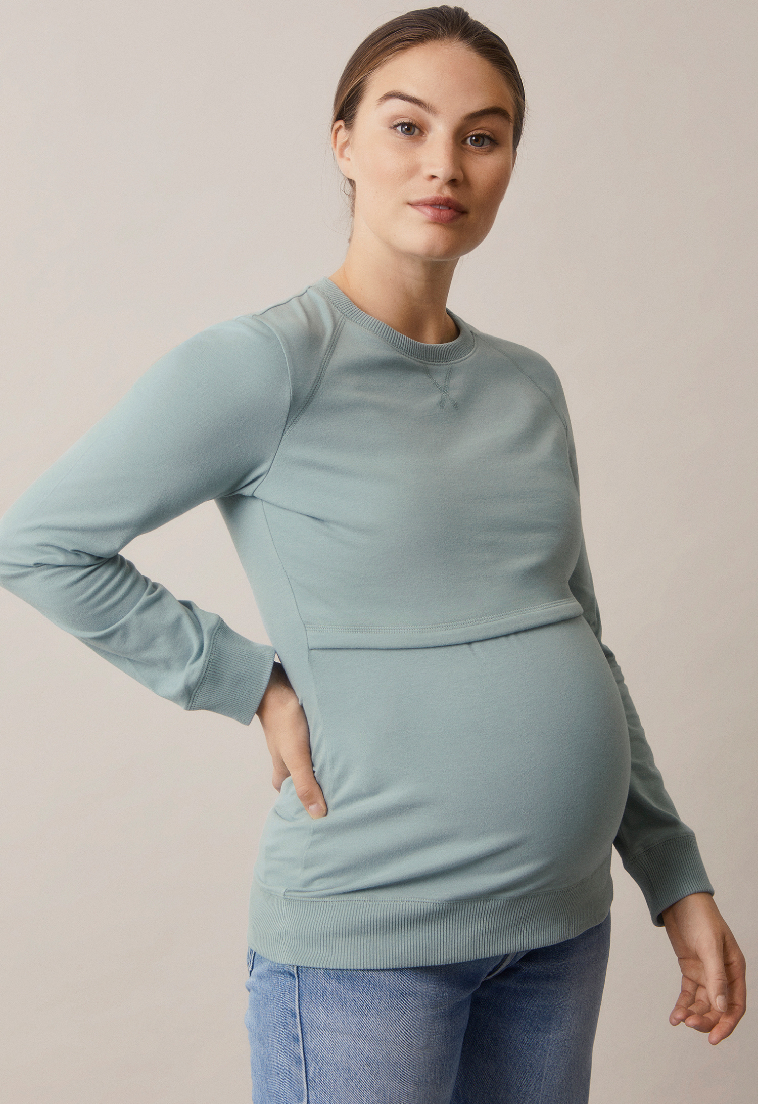 Still Sweatshirt mit Fleece - Mint