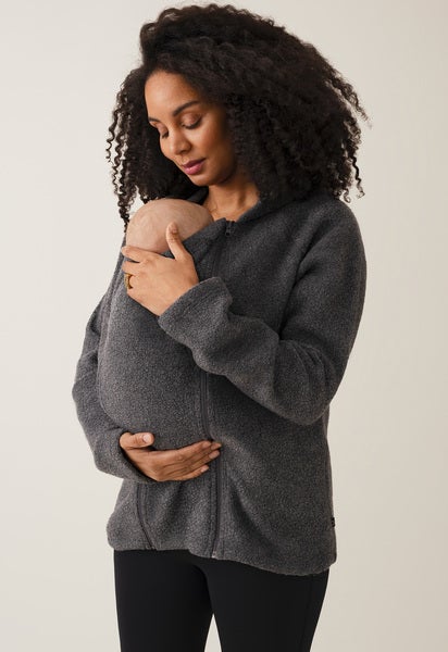 Fleecepullover für Babytrage - Grau