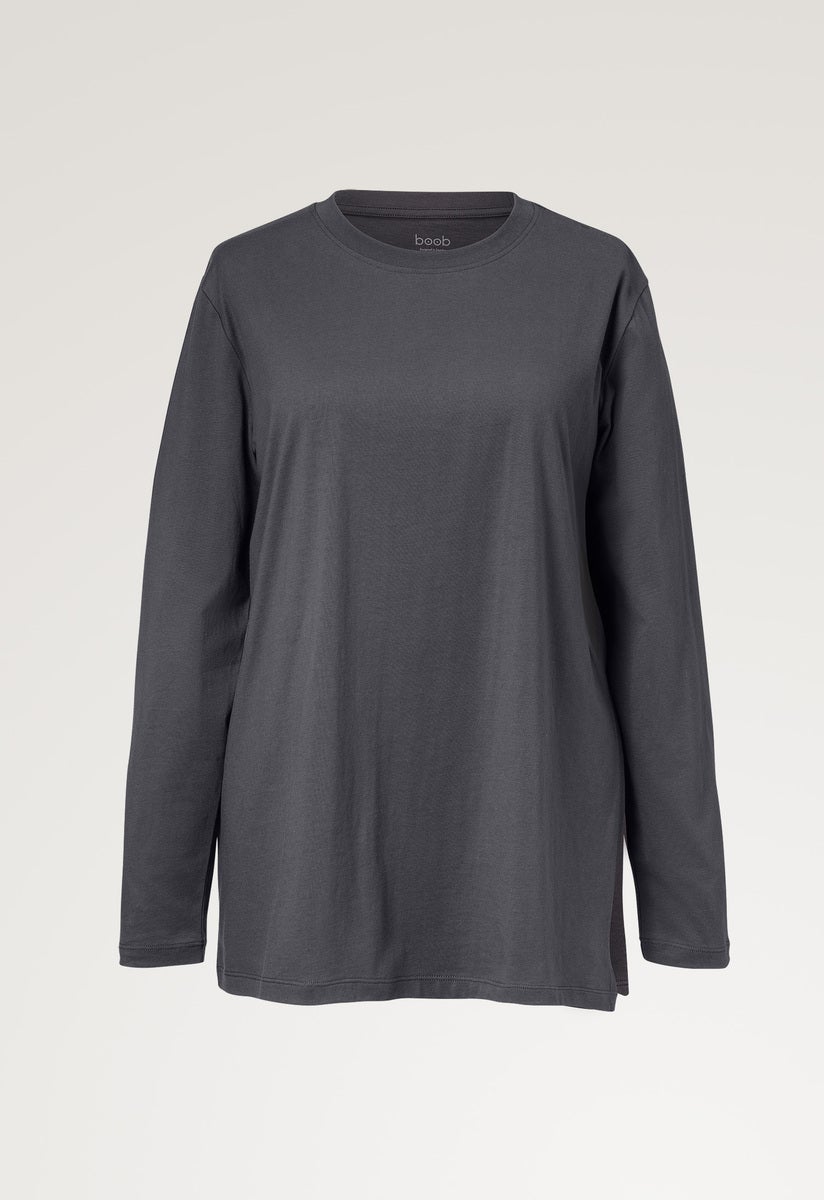 Umstandsshirt longarm - Grau