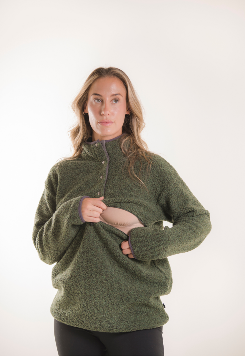 Wollflor-Pullover 90er - Grün