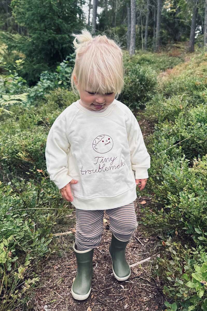 Baby pullover Tiny Troublemaker - Off white