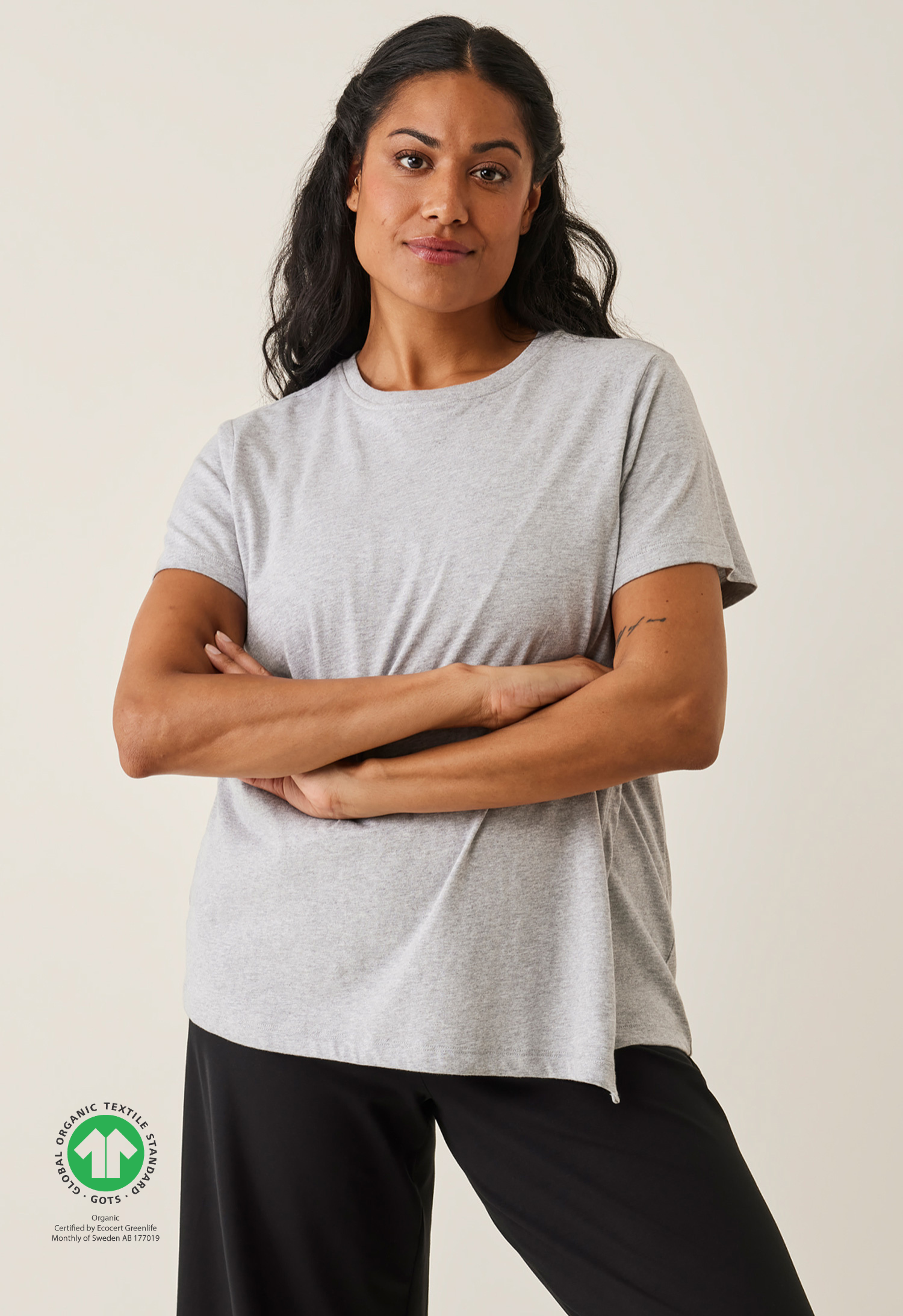 Umstands-T-Shirt mit Stillfunktion - Grey Melange