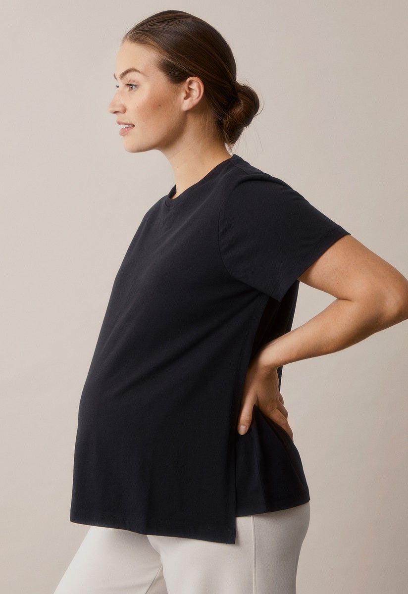 Umstands-T-Shirt mit Stillfunktion - Schwarz