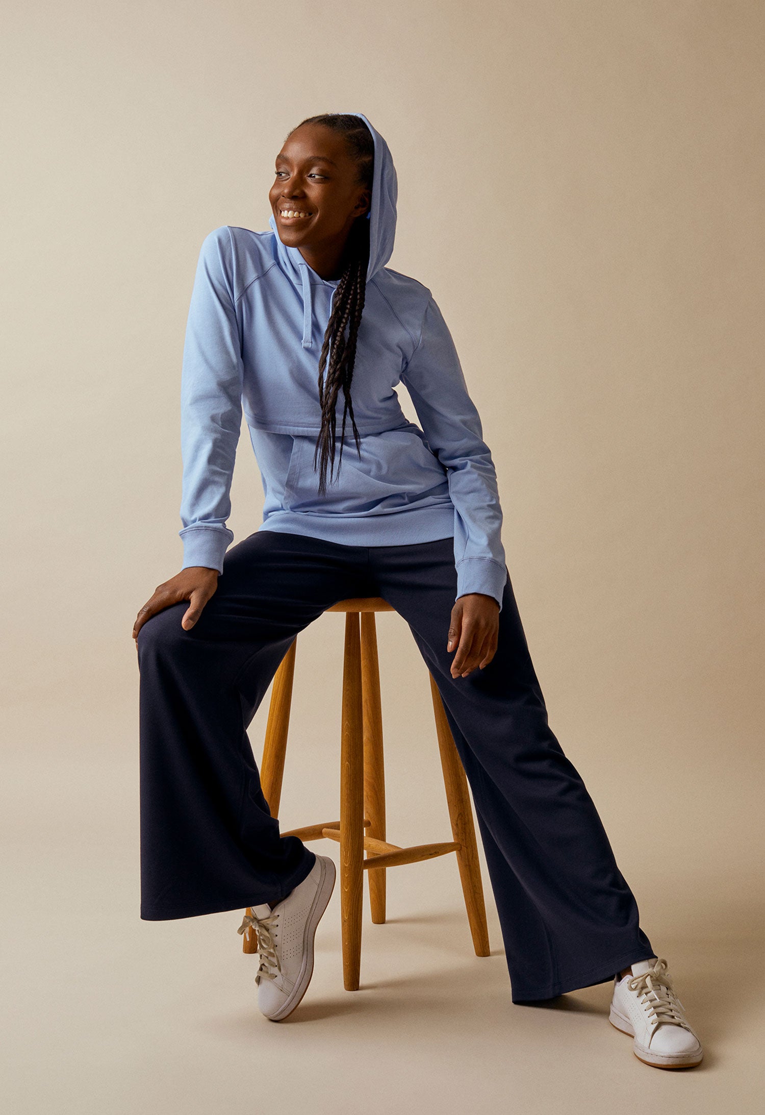 B Warmer Hoodie Nile Blue