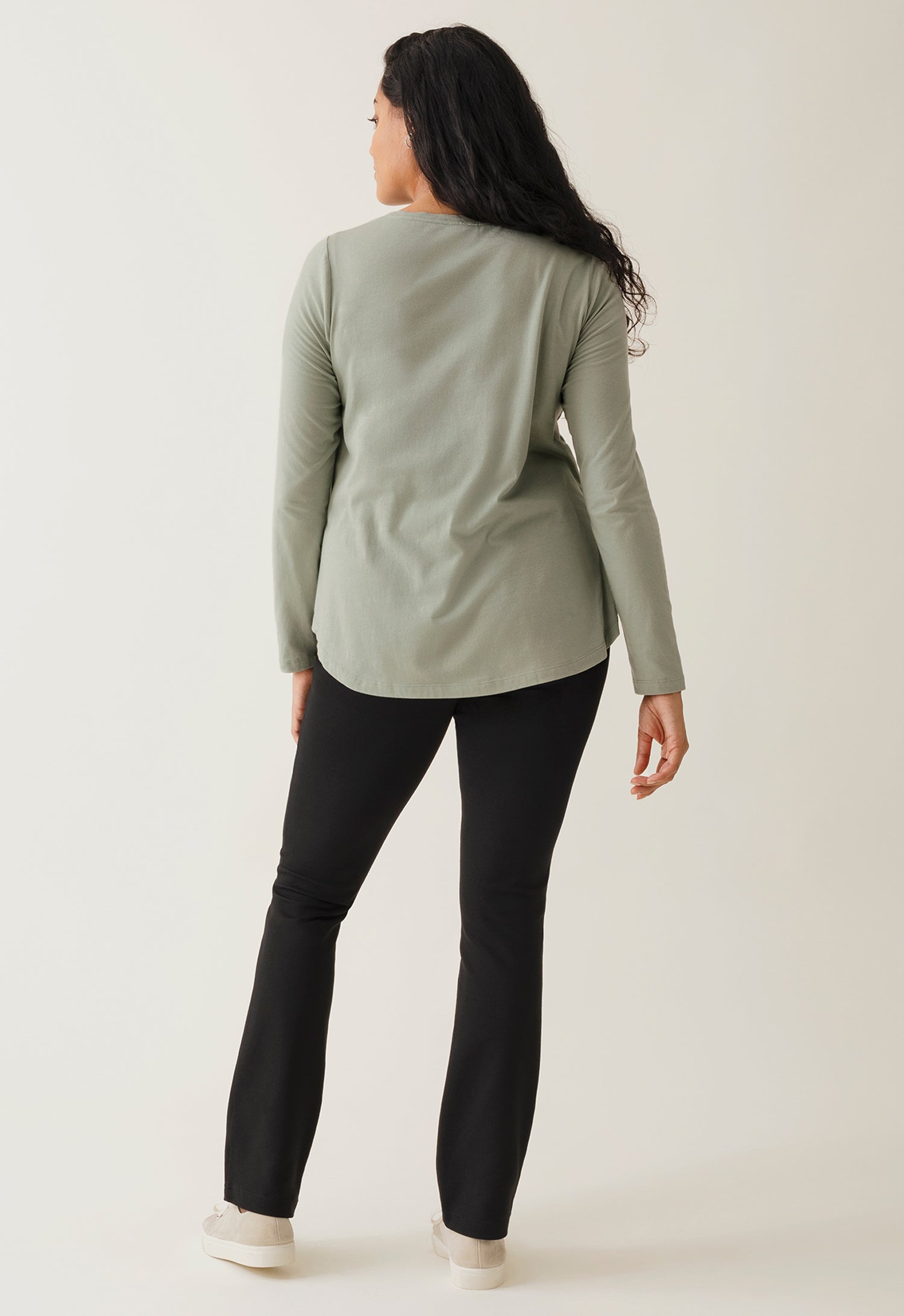 The shirt l/s top - Green Tea