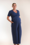 Umstandsjumpsuit mit Stillfunktion - Blau