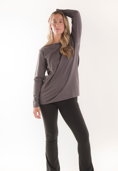Umstandsshirt longarm - Grau