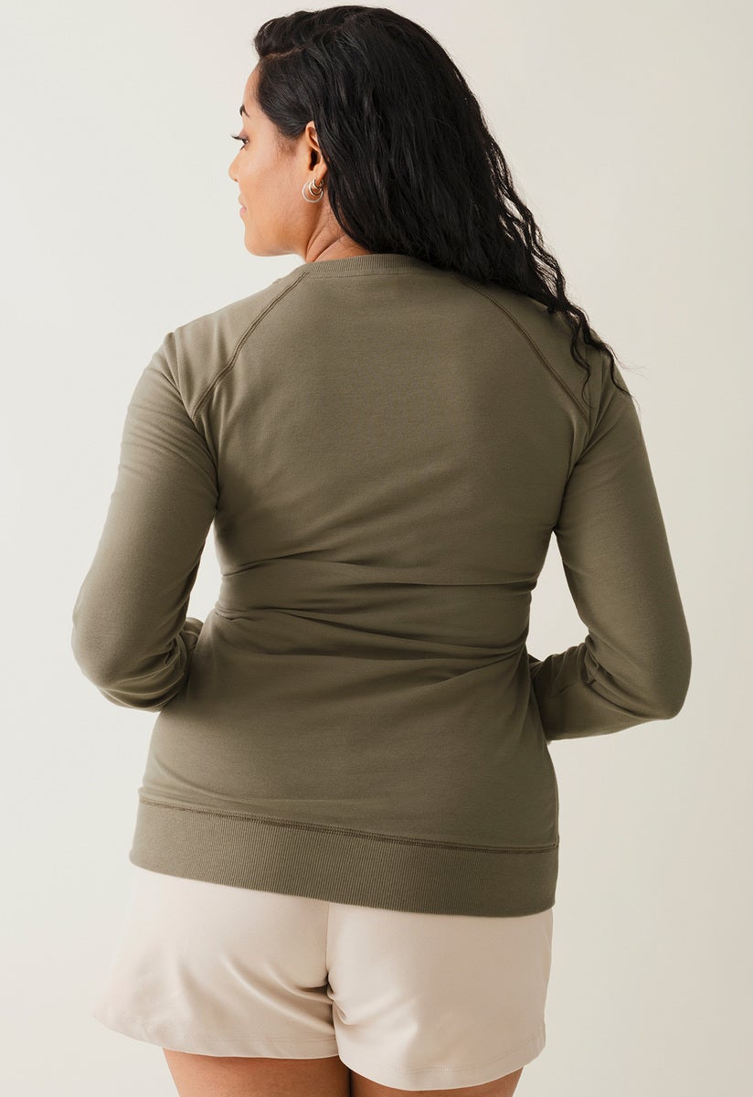 Still Sweatshirt mit Fleece - Khakigrün