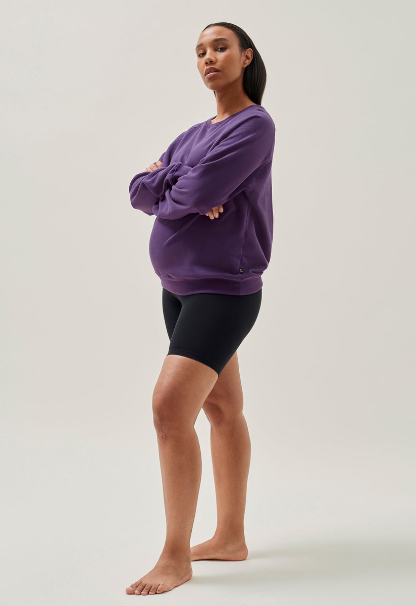 Still-Sweatshirt mit Fleecefutter - Lila
