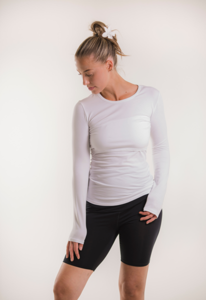 Langarm-Stillshirt Essential  - Weiß