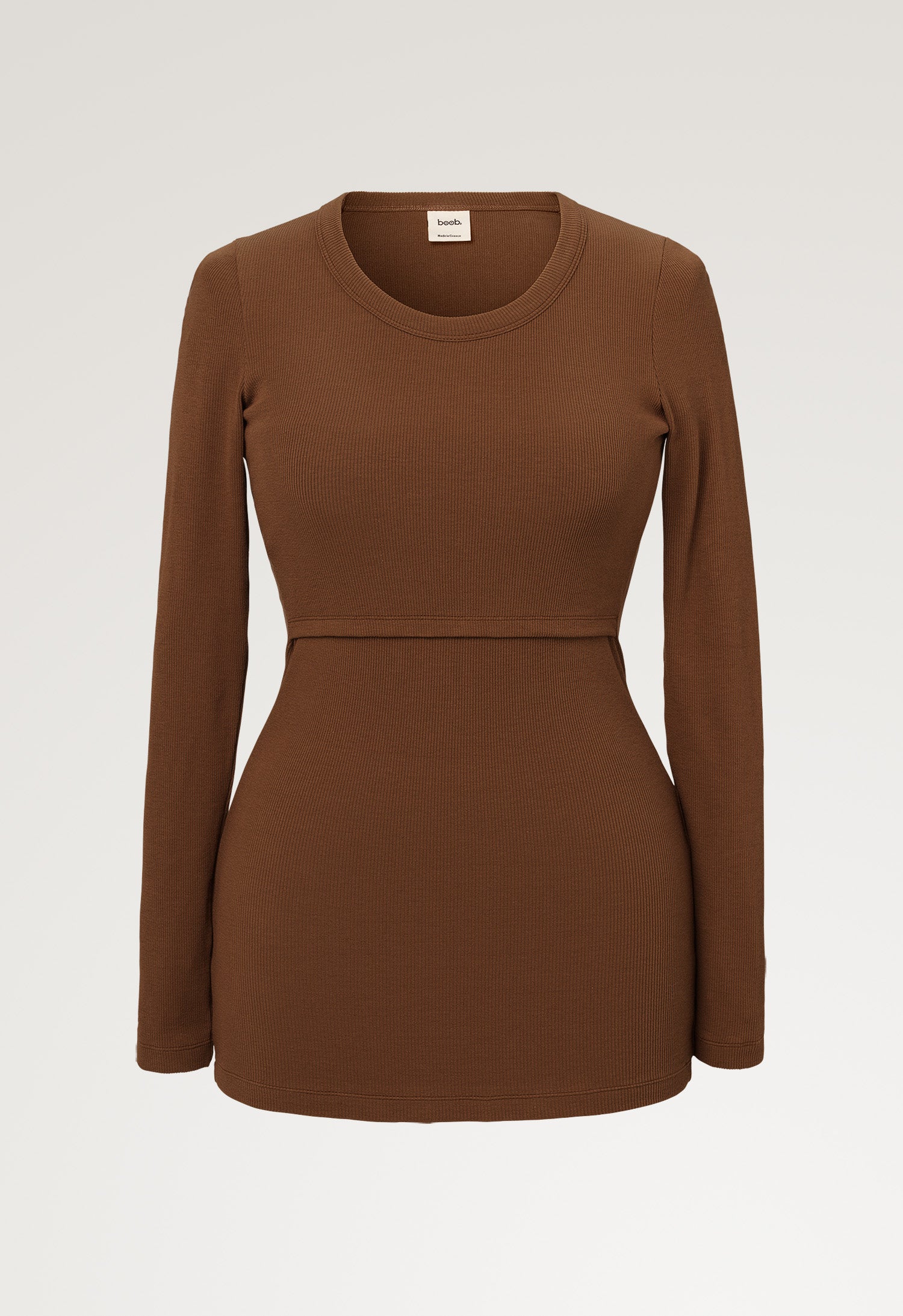 Signe l/s top - Hazelnut