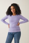 Langarm-Stillshirt - Lila
