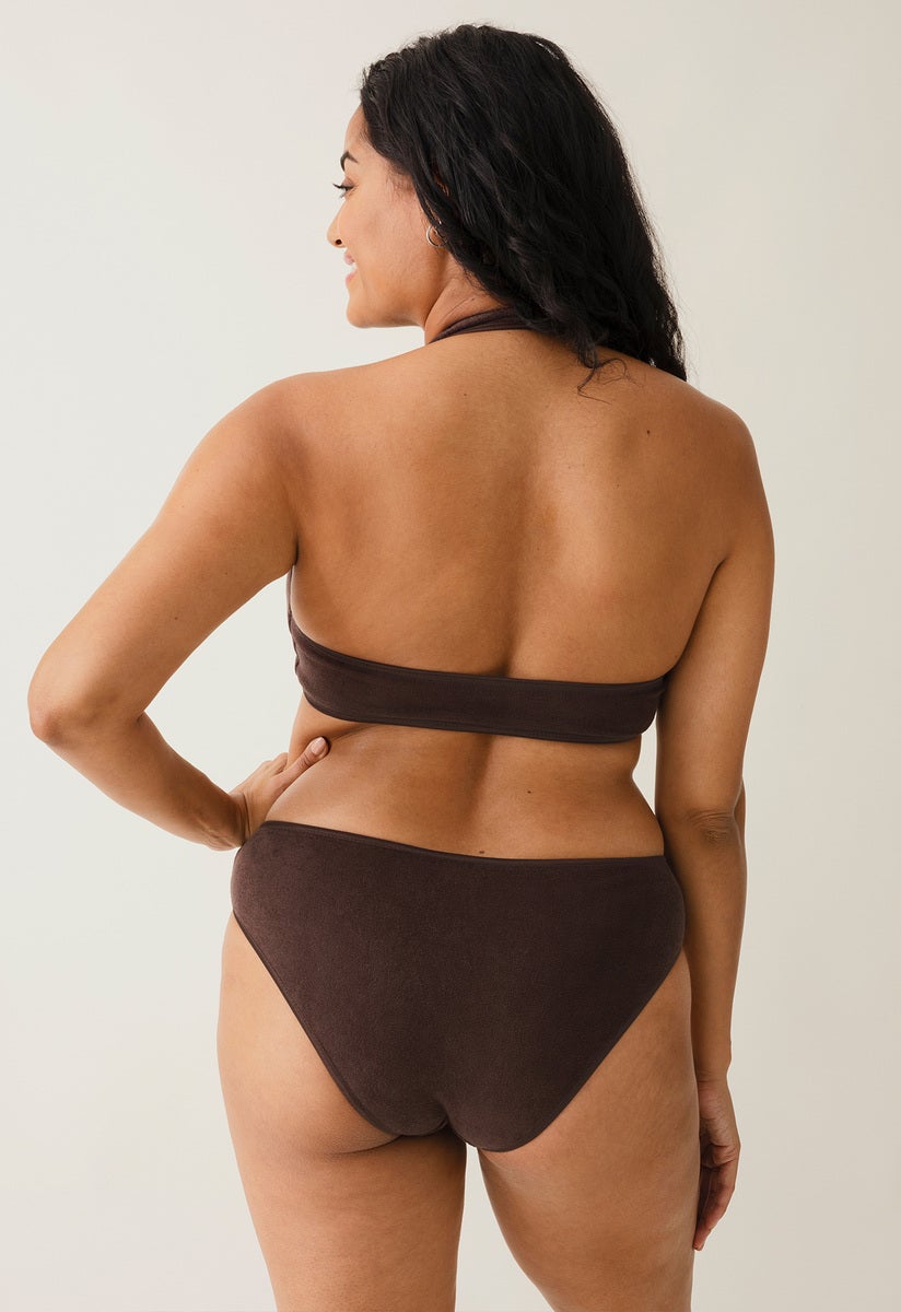 Umstandsbikini aus Frottee - Braun