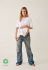Oversized T-Shirt mit Slit - Weiß