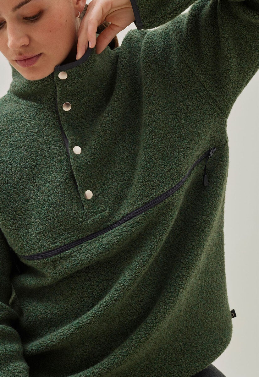 Wollflor-Pullover 90er - Grün