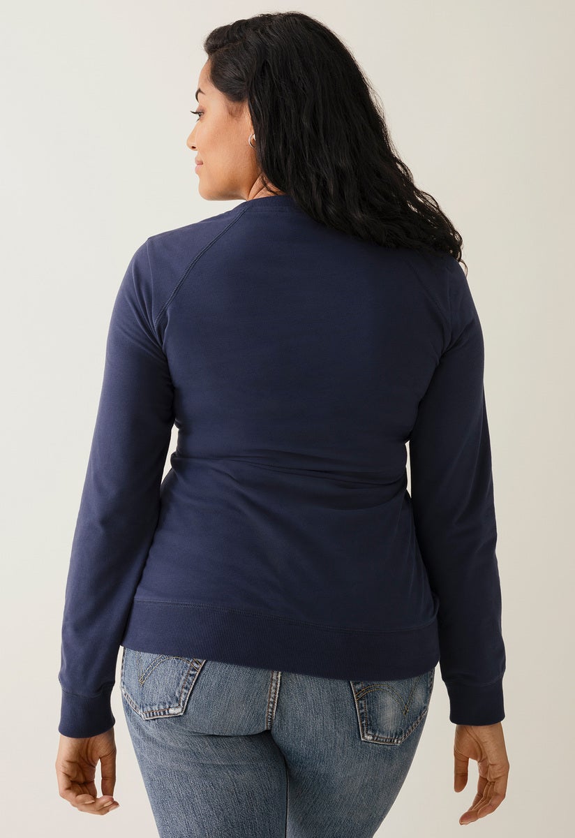 Still Sweatshirt mit Fleece - Navy Blau