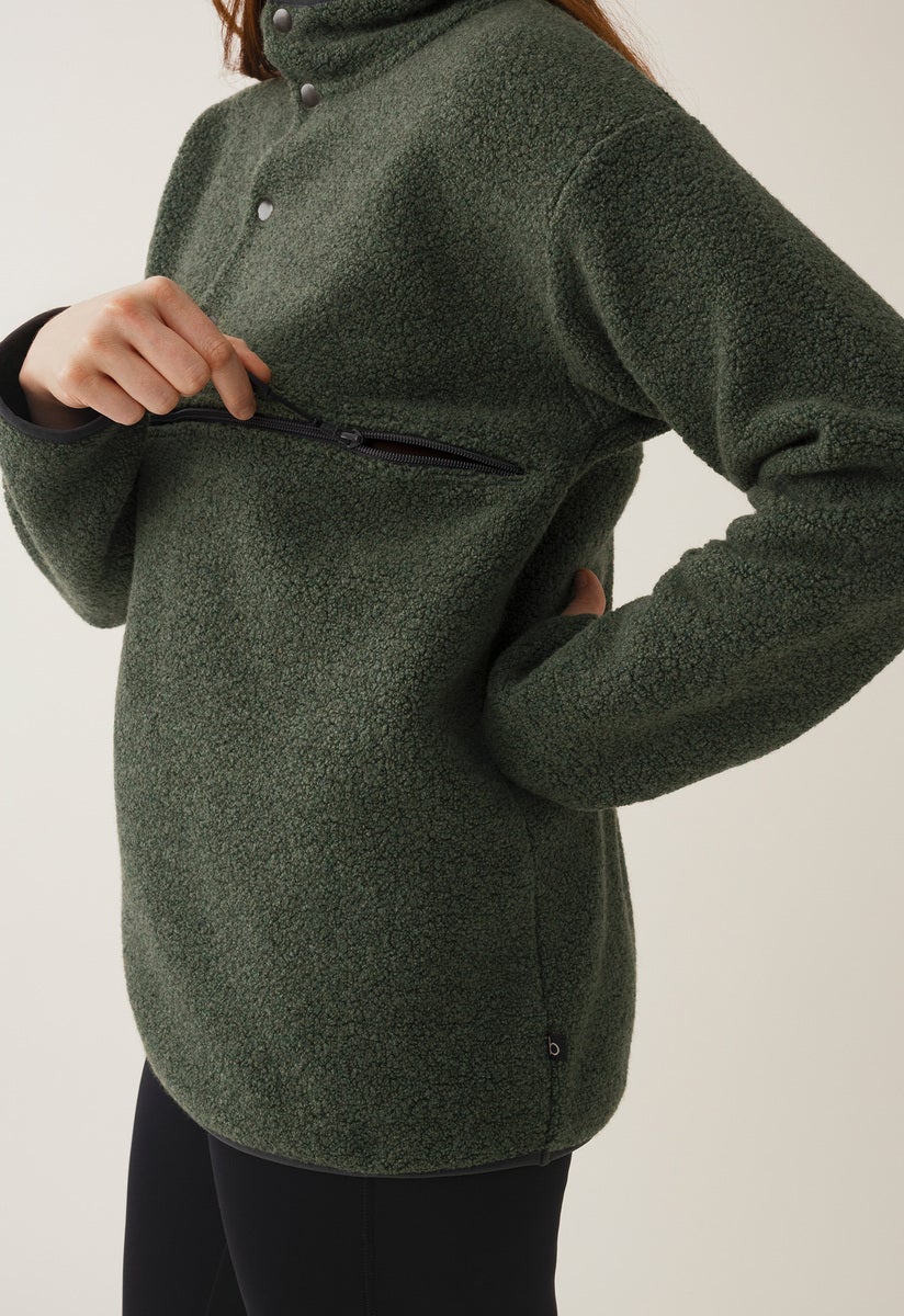 Wollflor-Pullover 90er - Grün