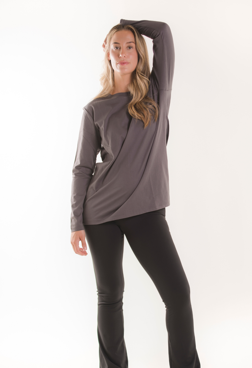 Umstandsshirt longarm - Grau