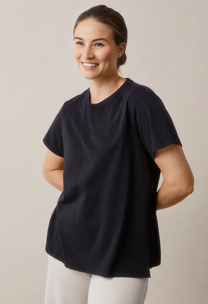 Umstands-T-Shirt mit Stillfunktion - Schwarz