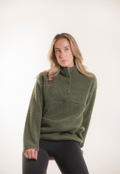 Wollflor-Pullover 90er - Grün