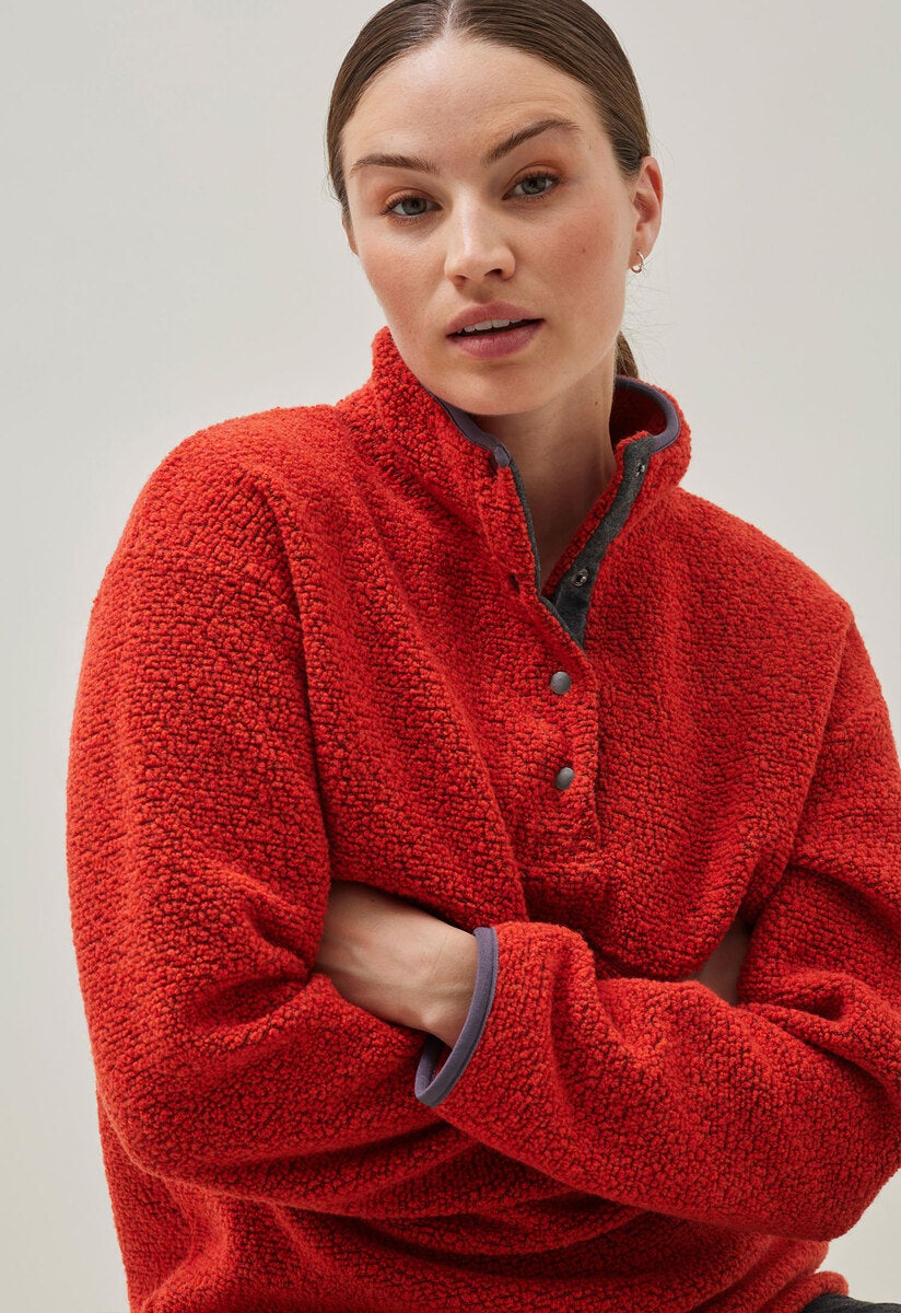 Wollflor-Pullover - Orange